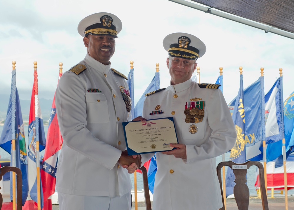 Commander, Destroyer Squadron Three One holds Change of Command