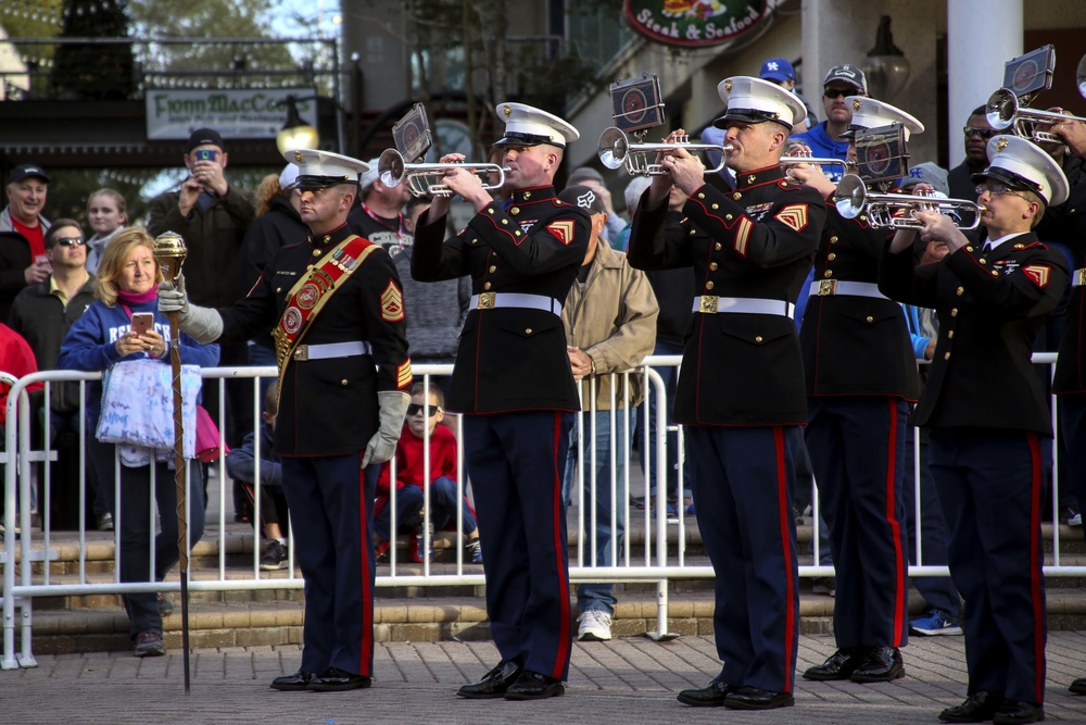 Parris Island Marine Band performs at Pep Rally