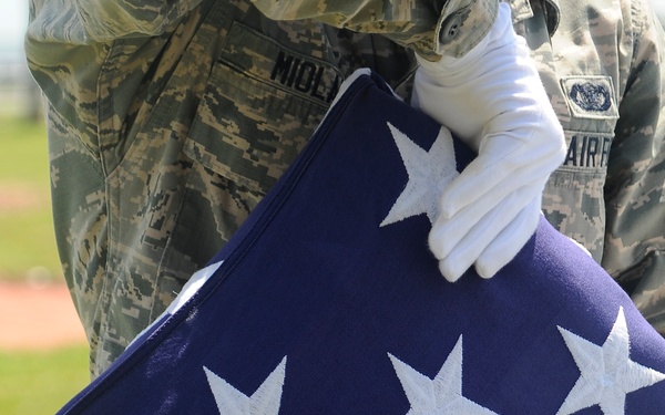 U.S. Air Force Honor Guard instructors train MacDill base honor guard team