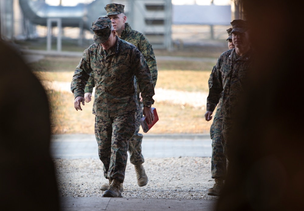 Commandant of the Marine Corps visits the U.S. Marines of the Black Sea Rotational Force on Christmas Day