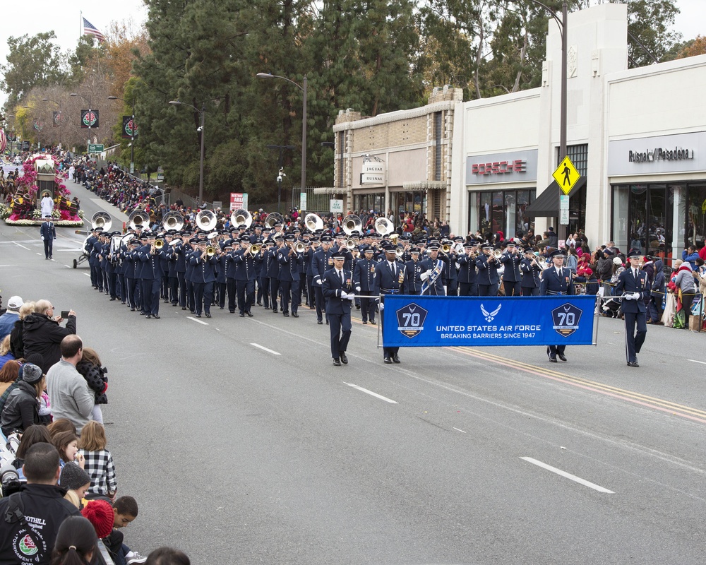 USAF Total Force Band  Plays in 128th Rose Parade