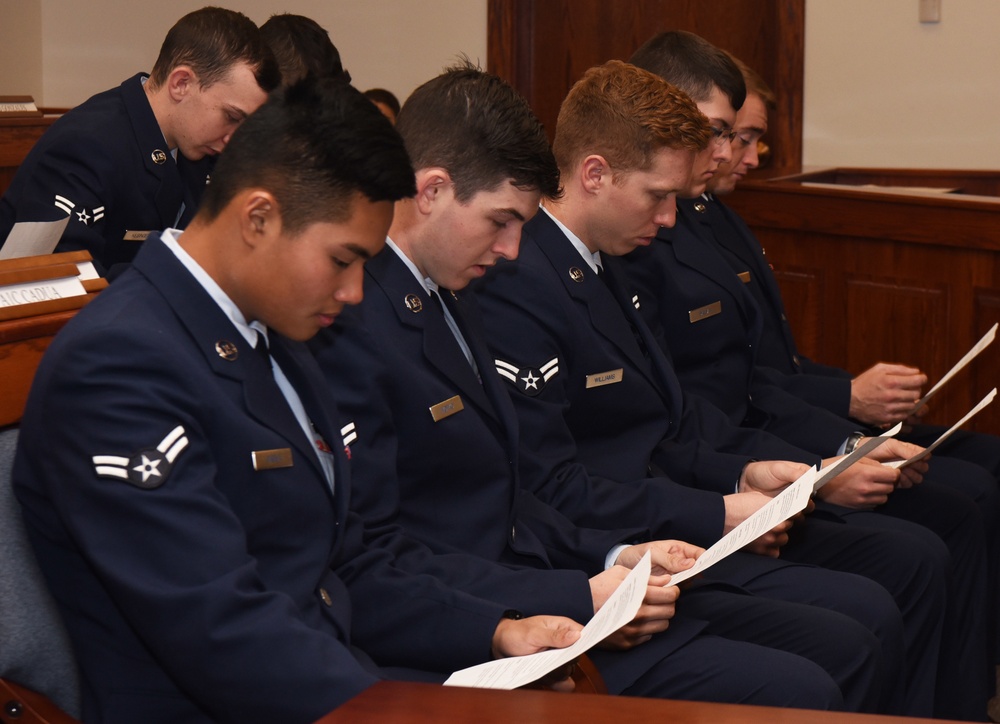 Order in the Court: Airmen serve as jury for mock trial