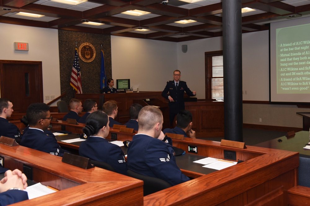 Order in the Court: Airmen serve as jury for mock trial