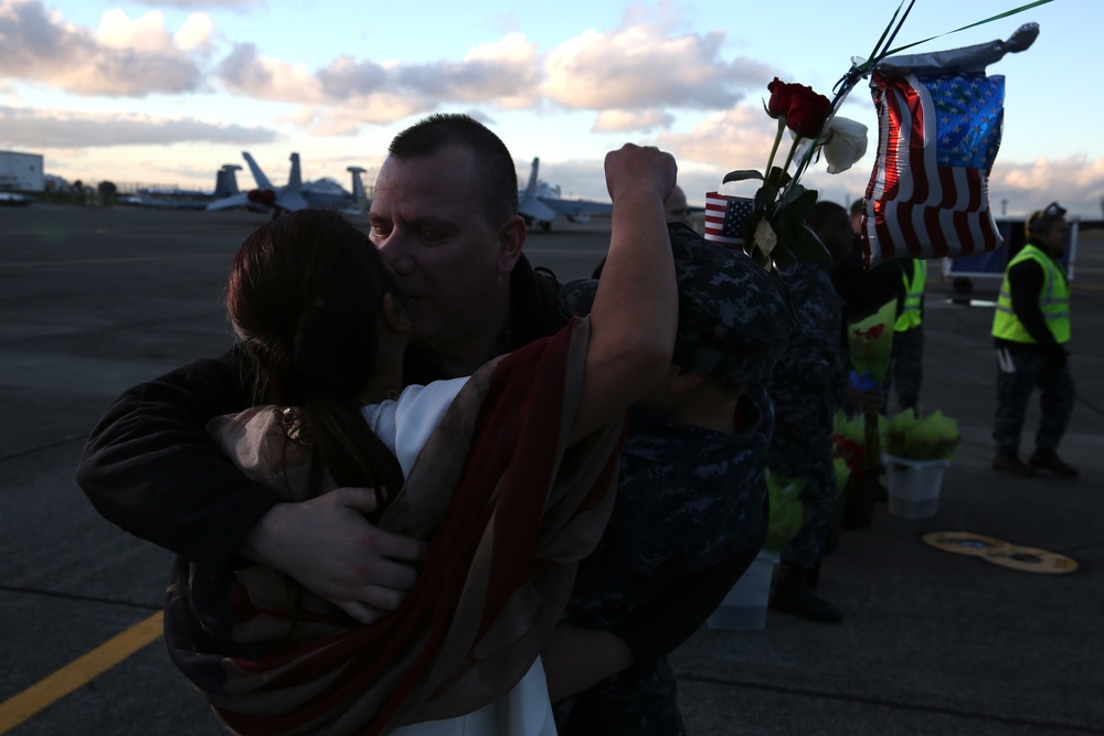 Electronic Attack Squadron 130 returns to Naval Air Station Whidbey Island following deployment