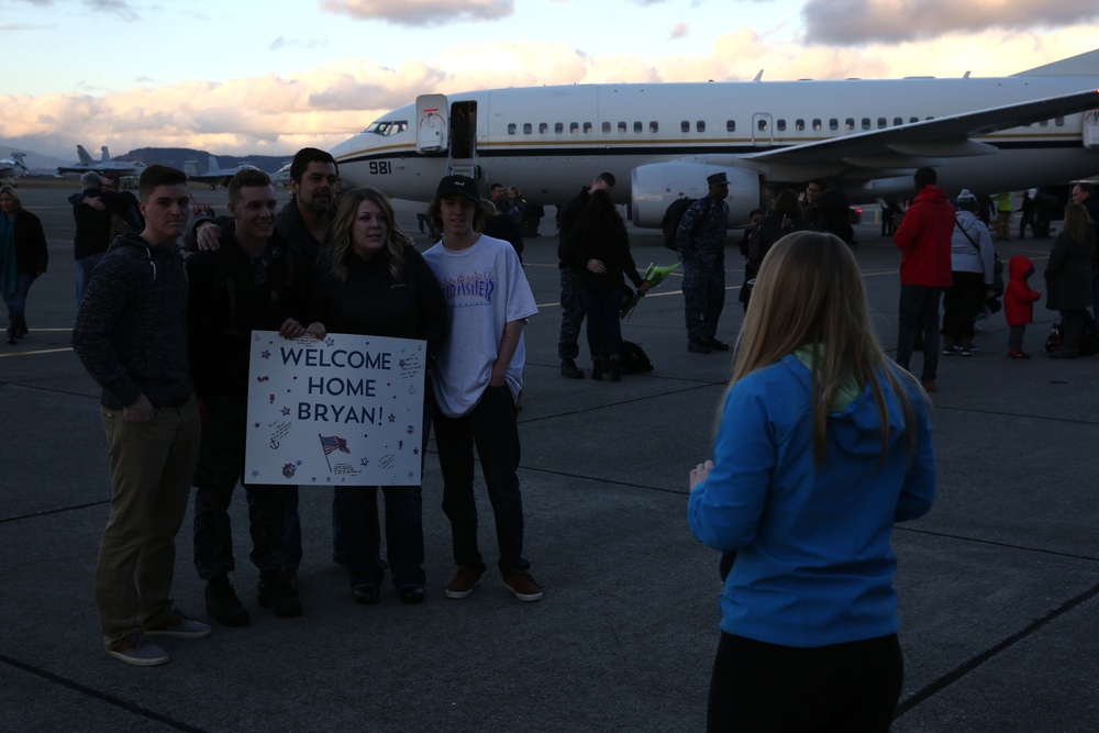 Electronic Attack Squadron 130 returns to Naval Air Station Whidbey Island following deployment