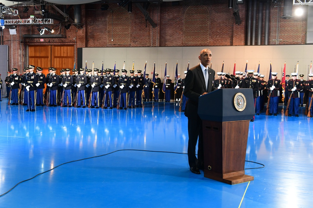 Armed Forces Full Honor Review for President Barack Obama