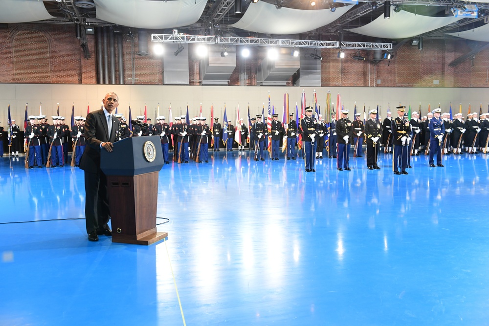 Armed Forces Full Honor Review for President Barack Obama