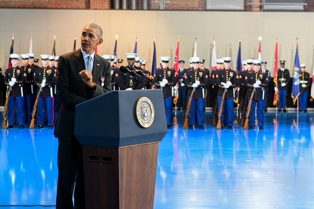 Armed Forces Full Honor Review for President Barack Obama