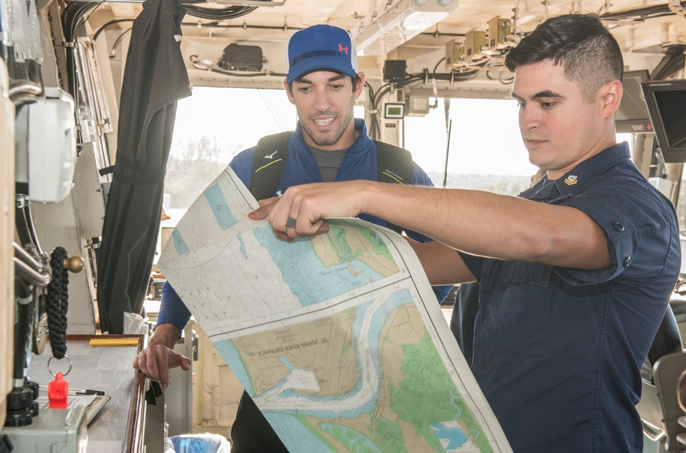 Olympian visits Coast Guard Units