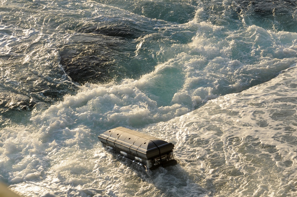 USS Makin Island Burial At Sea