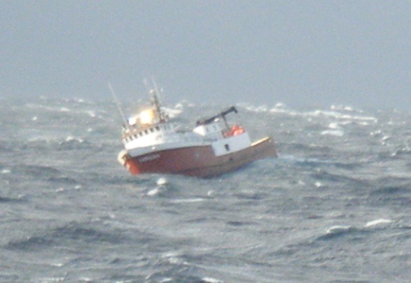 Fishing vessel Lady Gudny adrift at sea