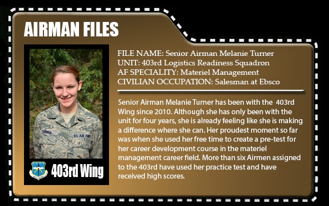 Airman Files -- Senior Airman Melanie Turner