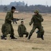 Japanese Ground Self Defense Force Soldiers demonstrate hand to hand combat skills during a demonstration