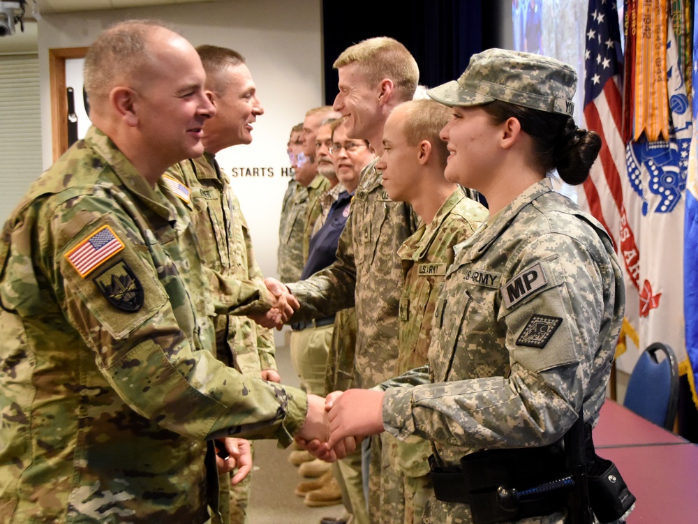 Arkansas Guardsman Receives Coin from Director of the Army National Guard
