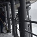 snow falls onboard the USS Bataan (LHD 5)