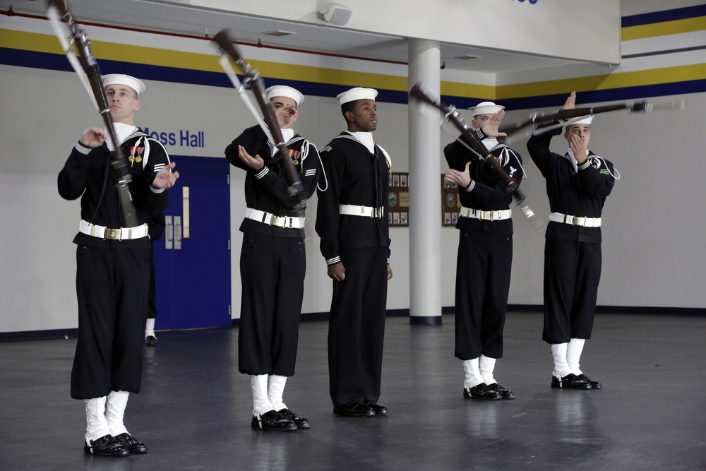 U.S. Navy Ceremonial Guard Drill Team demonstrate capabilities