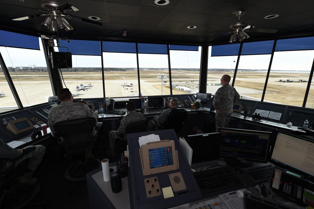 Control tower tracks missions, ensures safety