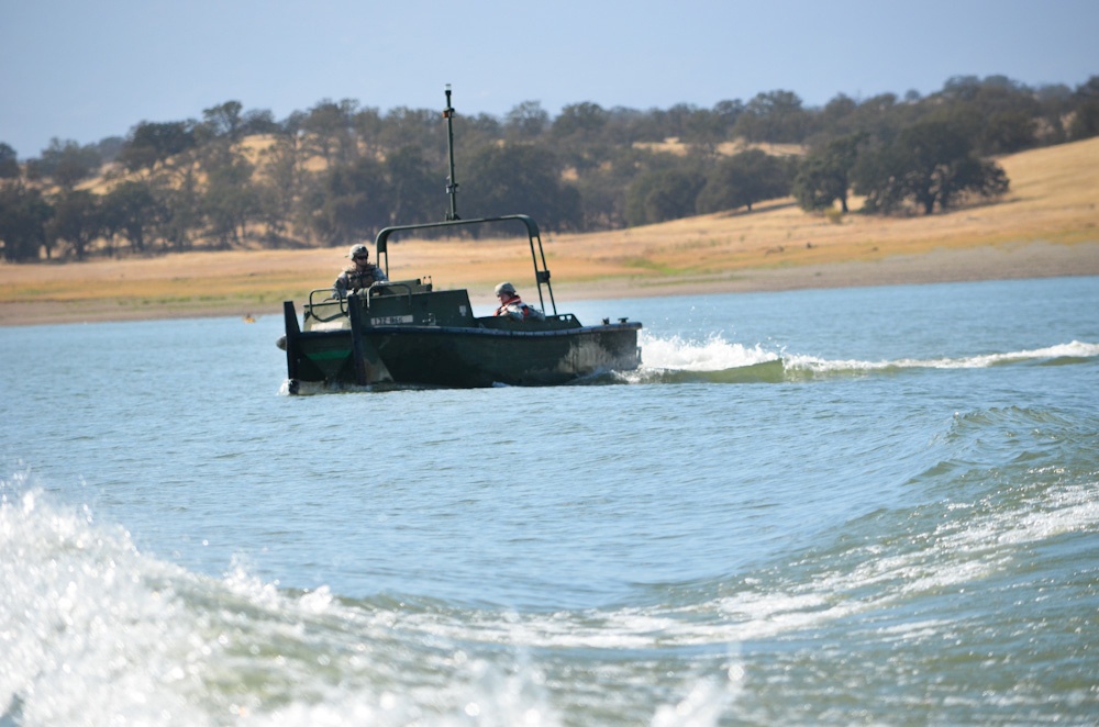 Cal Guard bridges over Black Butte Lake waters