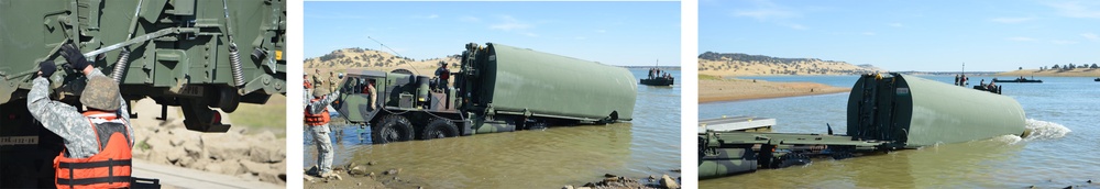 Cal Guard bridges over Black Butte Lake waters