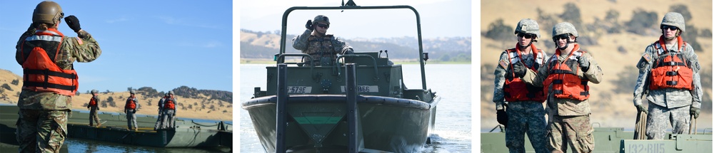 Cal Guard bridges over Black Butte Lake waters