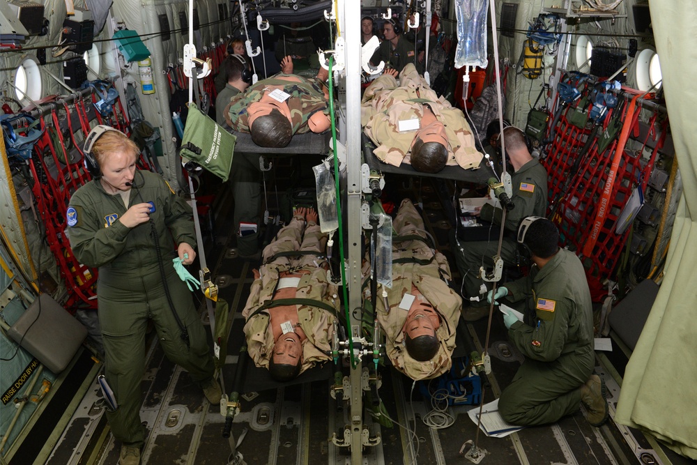 Hurricane Hunters Fly Aeromedical Evacuation Training Mission