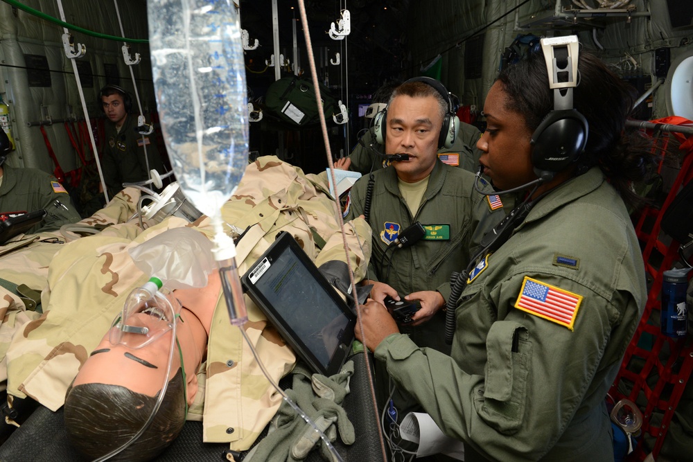 Hurricane Hunters Fly Aeromedical Evacuation Training Mission