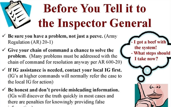 RHC-P’s Inspector General provides objective guidance