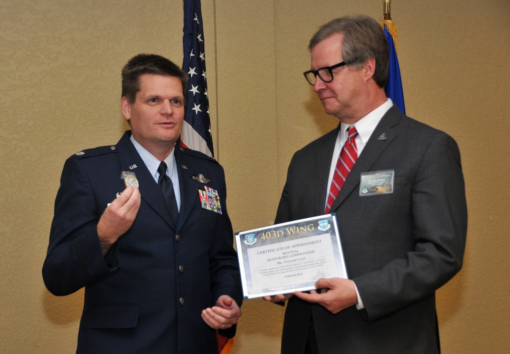 403rd Wing inducts new honorary commanders