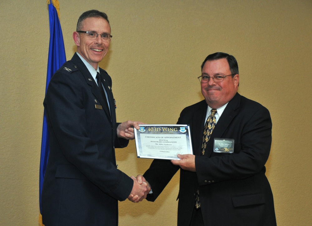 403rd Wing inducts new honorary commanders