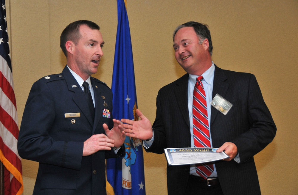 403rd Wing inducts new honorary commanders