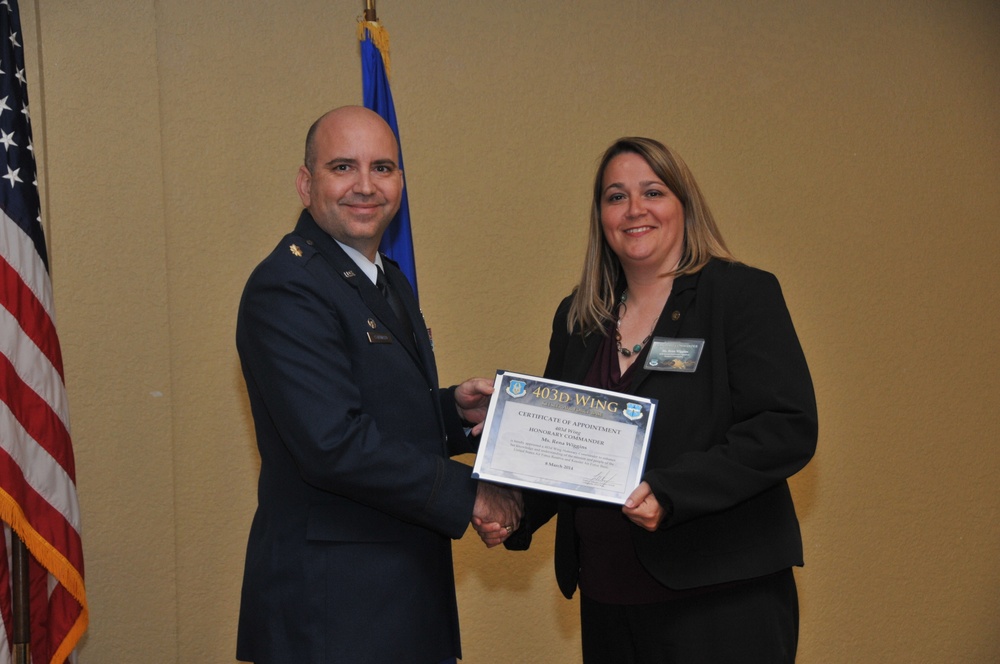 403rd Wing inducts new honorary commanders