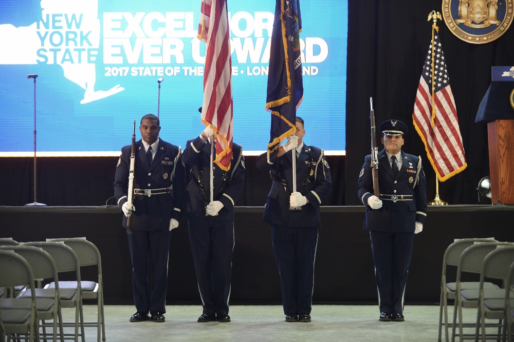 106th Rescue Wing Honor Guard Performs at New York's &quot;State of the State&quot; Address.