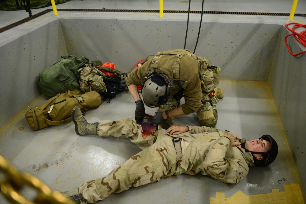 103rd Rescue Squadron Conducts Confined Space Rescue Training