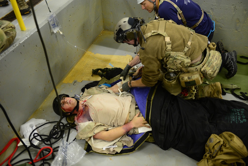 103rd Rescue Squadron Conducts Confined Space Rescue Training