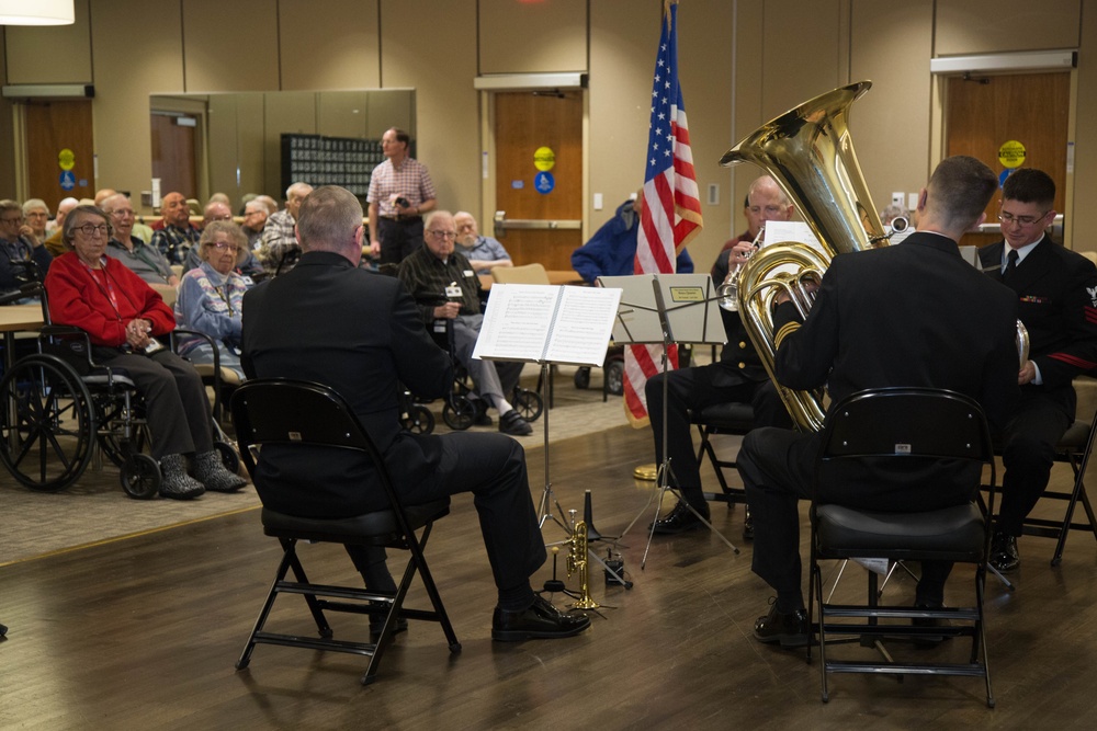 U.S. Navy Band offers concert to retired veterans home