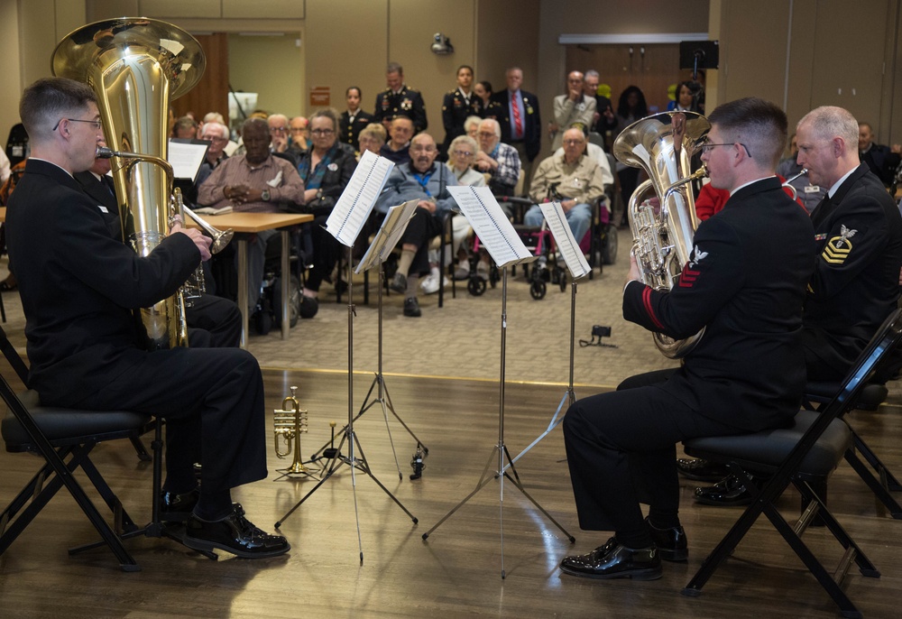 U.S. Navy Band offers concert to retired veterans home
