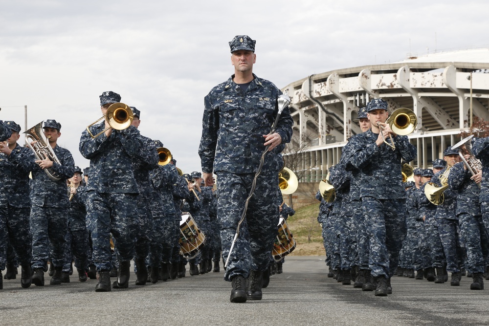 U.S. Navy Band Inaugural Parade Rehearsal