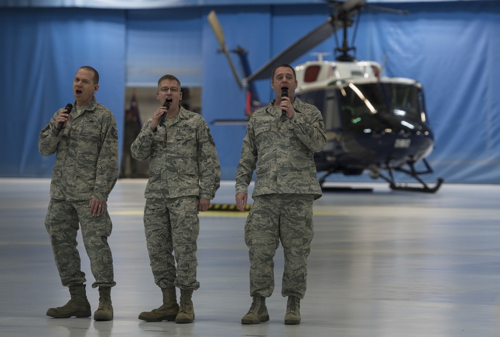 Singing sergeants perform for SECAF