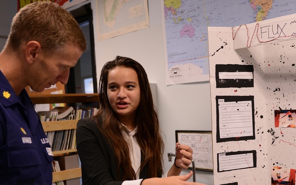 Coast Guard helps judge science fair at local school on Oahu