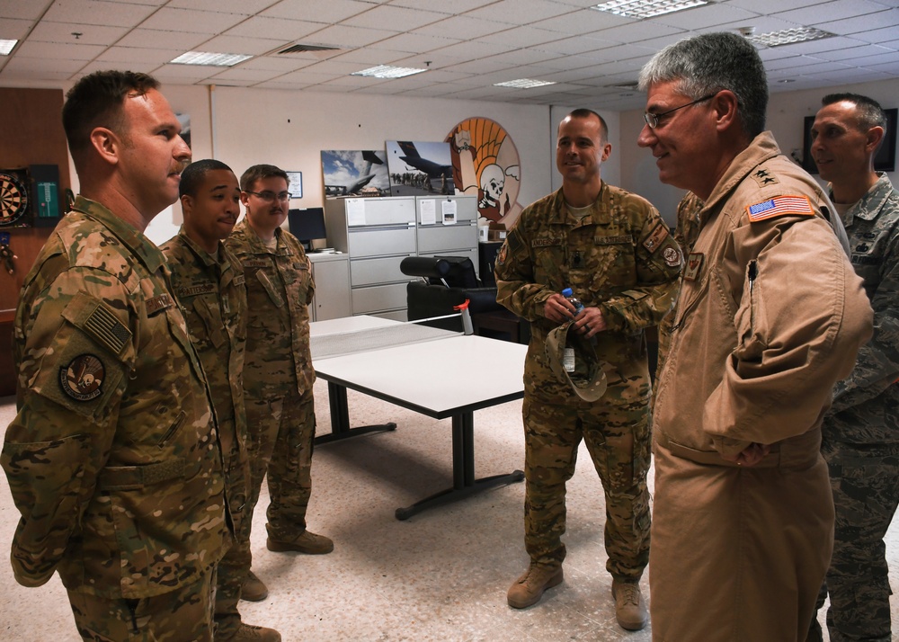 18th AF commander tours Al Udeid Air Base