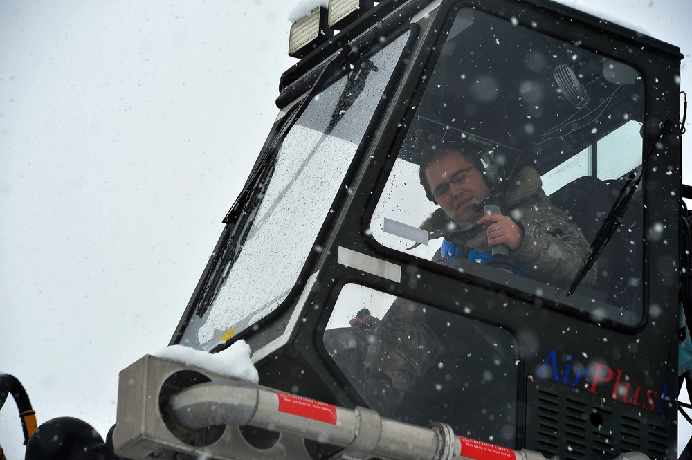 The enemy doesn't take snow days, neither does Team Ramstein