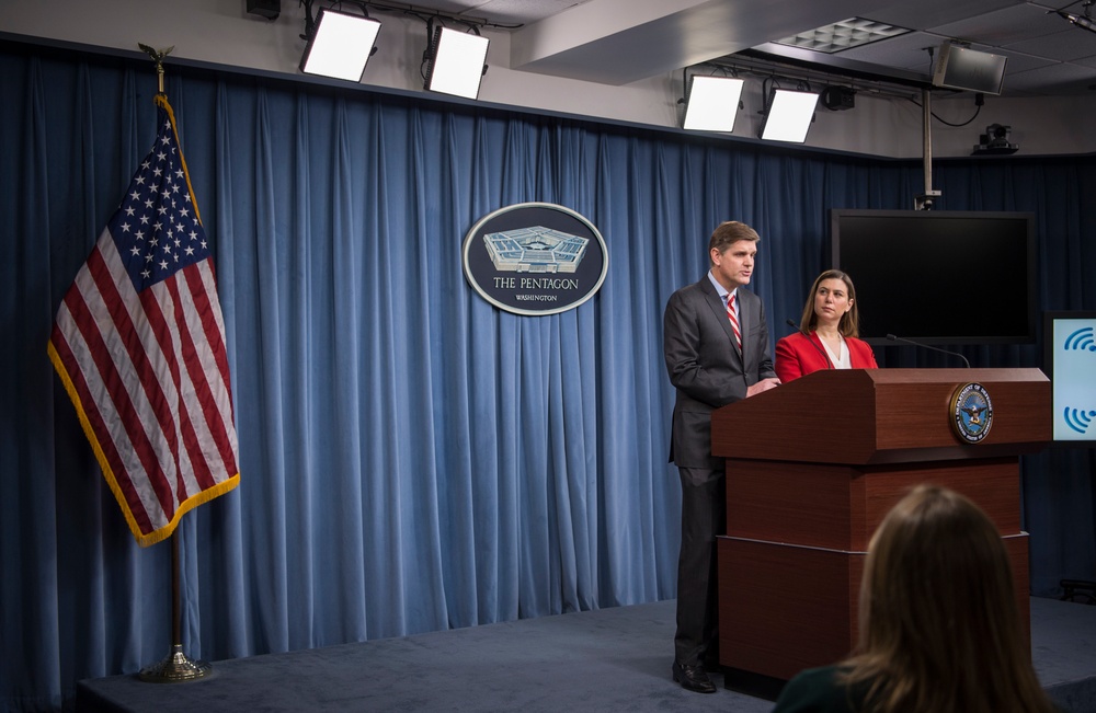 --Press secretary, acting ASD for international affairs brief reporters