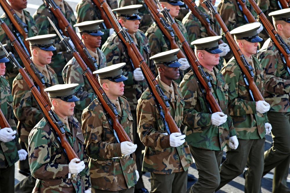 Marine Corps Color Guard Inauguration Rehearsal