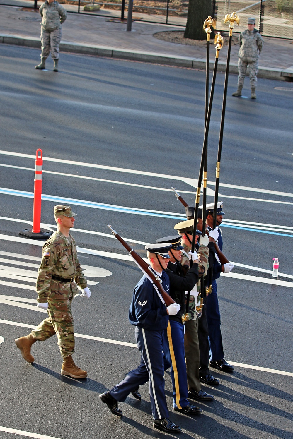 Joint Armed Forces Color Guard Inauguration Rehearsal