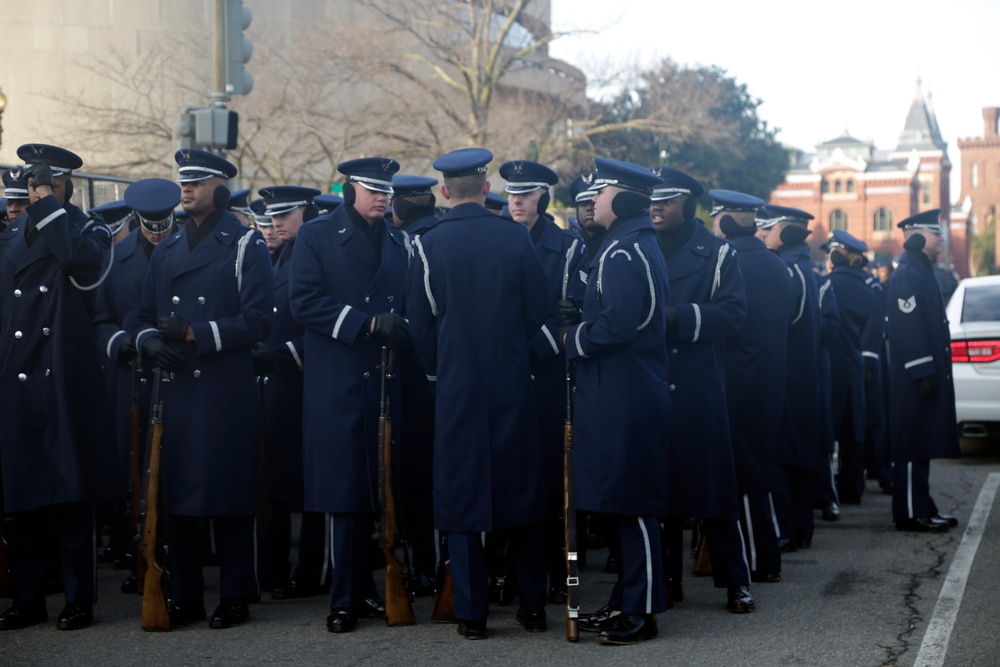 Units rehearse for 2017 inaugural parade