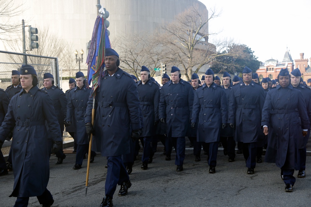 Units rehearse for 2017 inaugural parade
