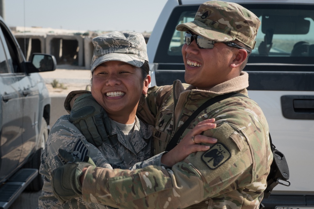 Deployed brother, sister reunite after 10 years apart