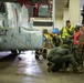 U.S. Marines load MV-22 Ospreys onto commercial ship