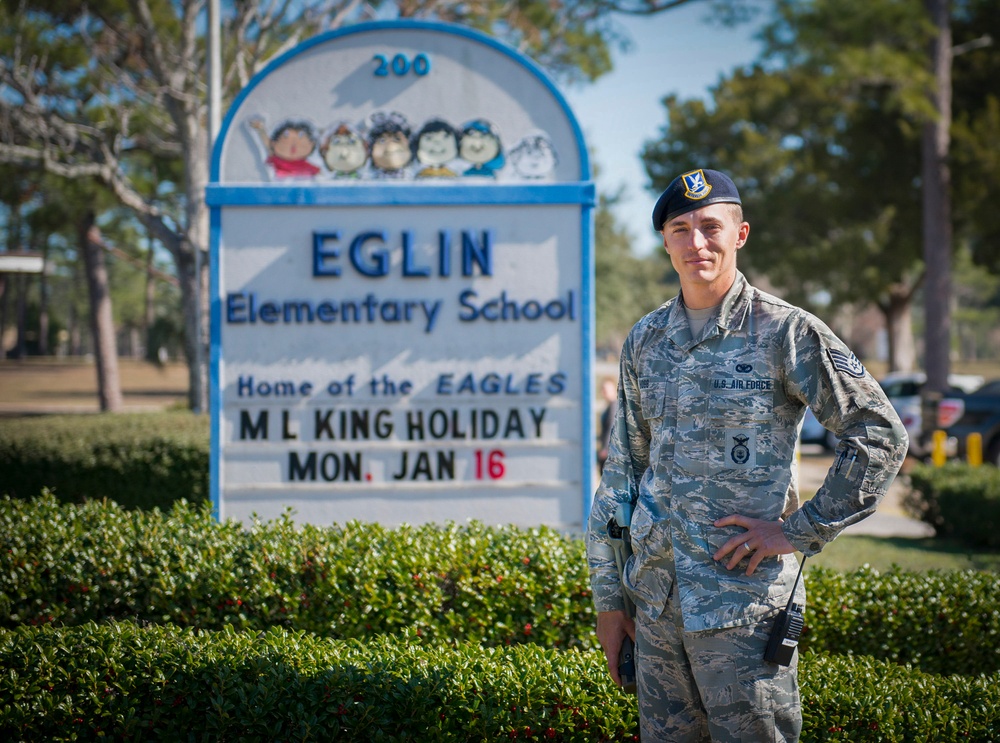 Airman becomes first resource officer to Eglin Elementary
