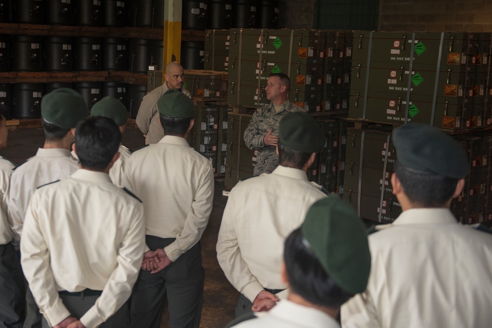 JGSDF members tour Kadena Munitions area